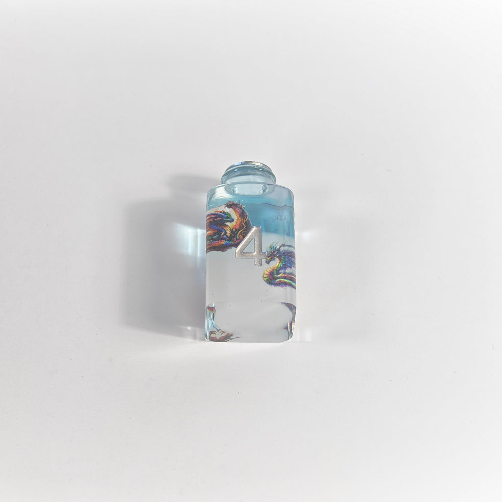 Blaue Drachenflasche