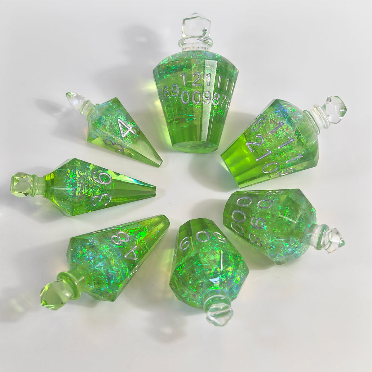 Boccetta di pozione glitterata verde