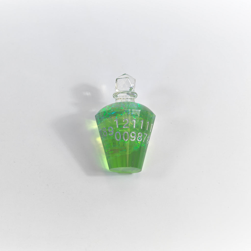 Boccetta di pozione glitterata verde