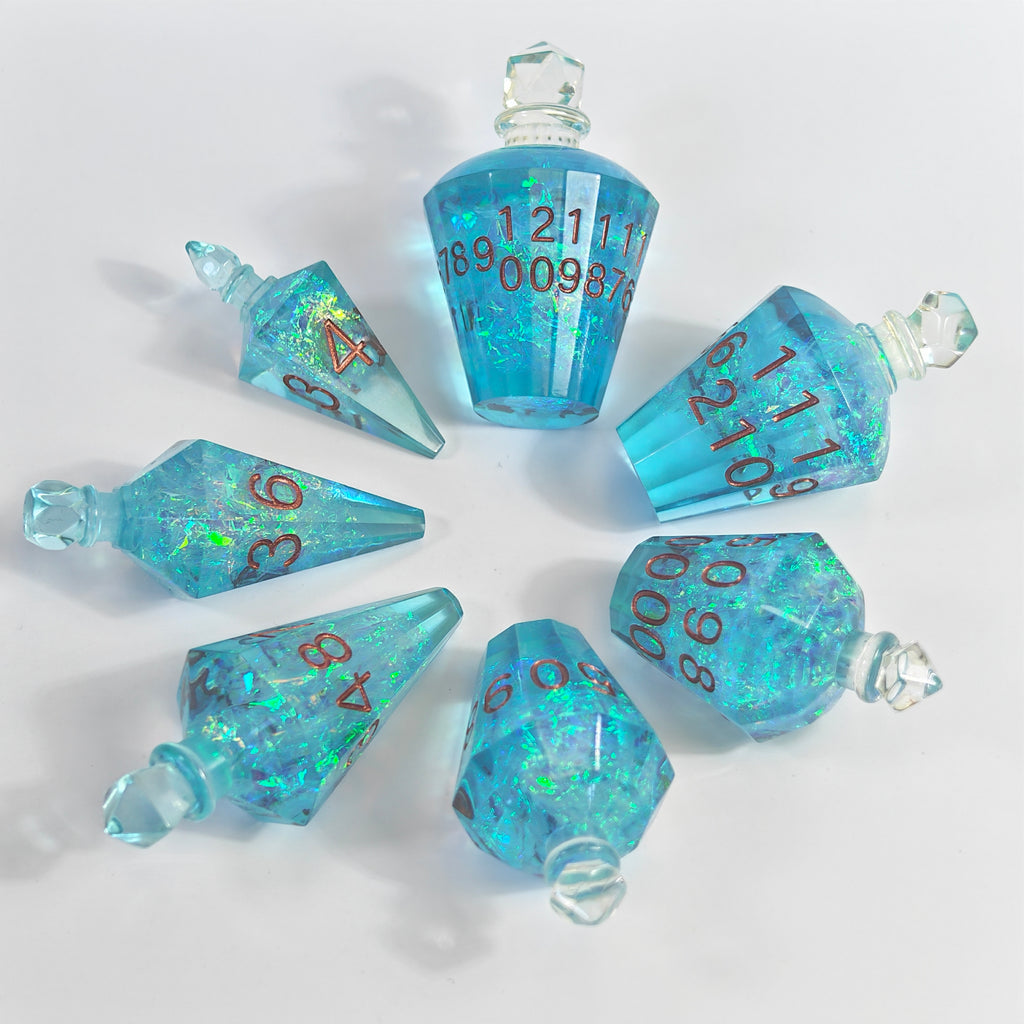 Blaue Glitzer-Zaubertrankflasche