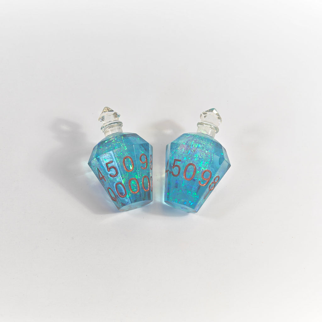 Blaue Glitzer-Zaubertrankflasche