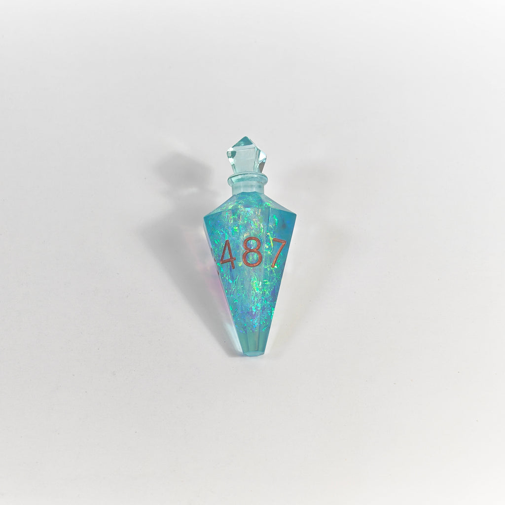 Blaue Glitzer-Zaubertrankflasche