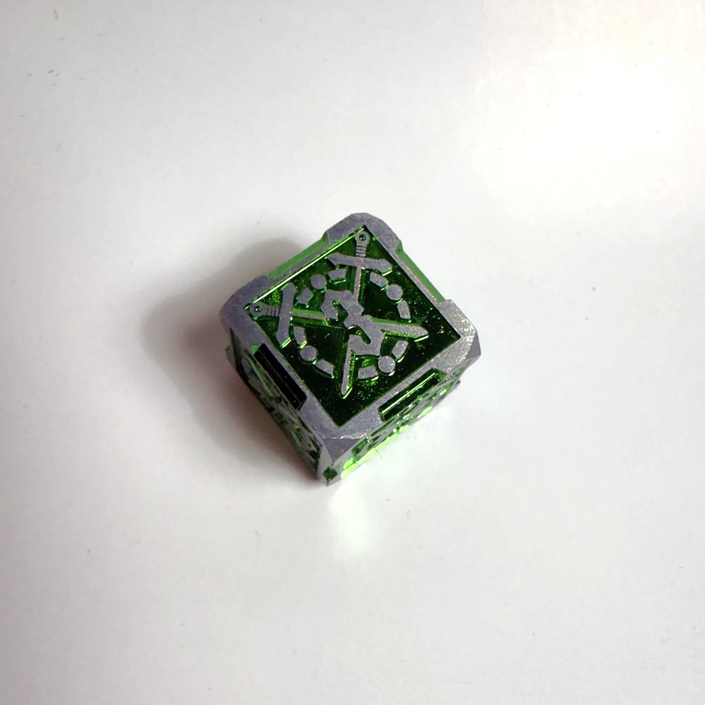 Exertus Mortis Würfelset aus massivem Metall