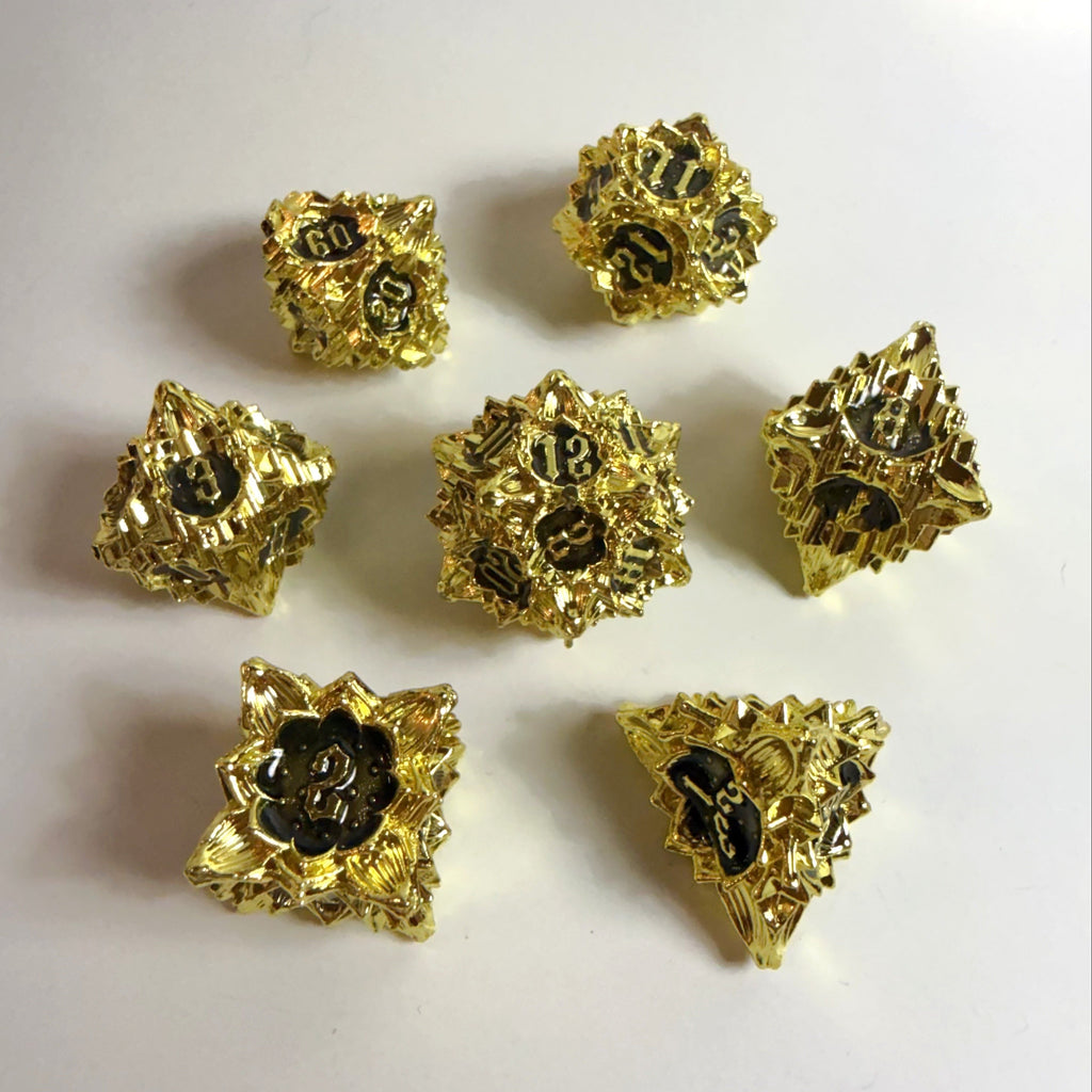 Set di dadi in metallo massiccio Sunforged Barbs