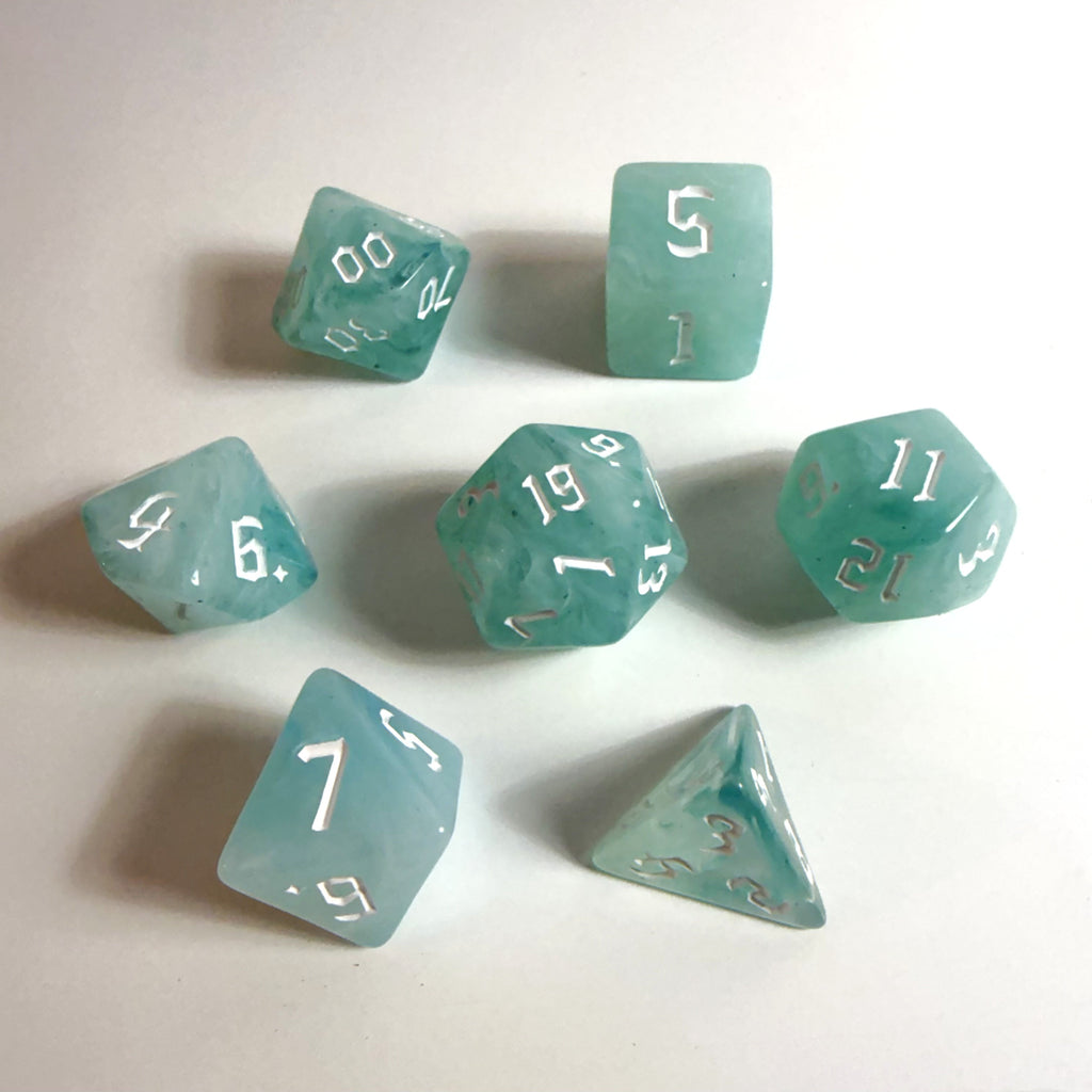 Frosted Pirate Acrylic Dice Set
