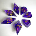 Set de dés en gemme Purple Life