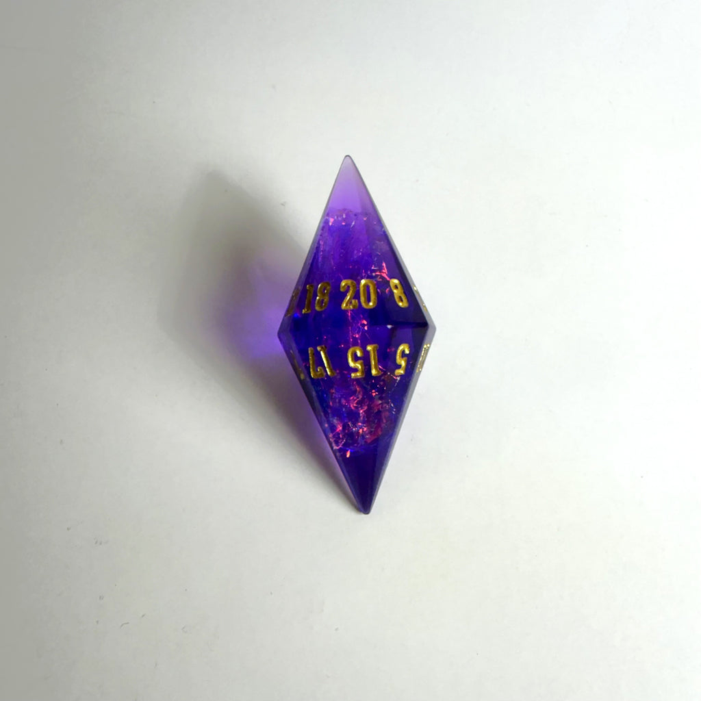 Set de dés en gemme Purple Life