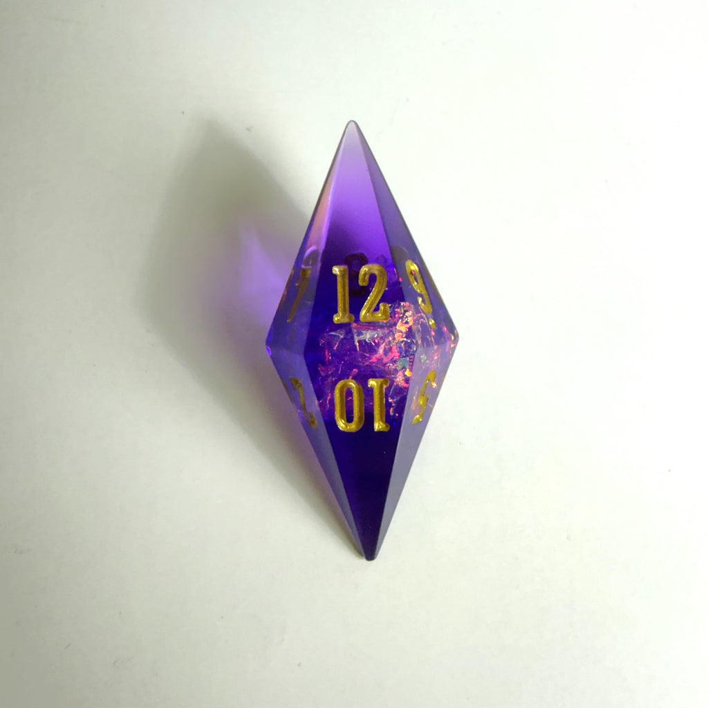 Set de dés en gemme Purple Life