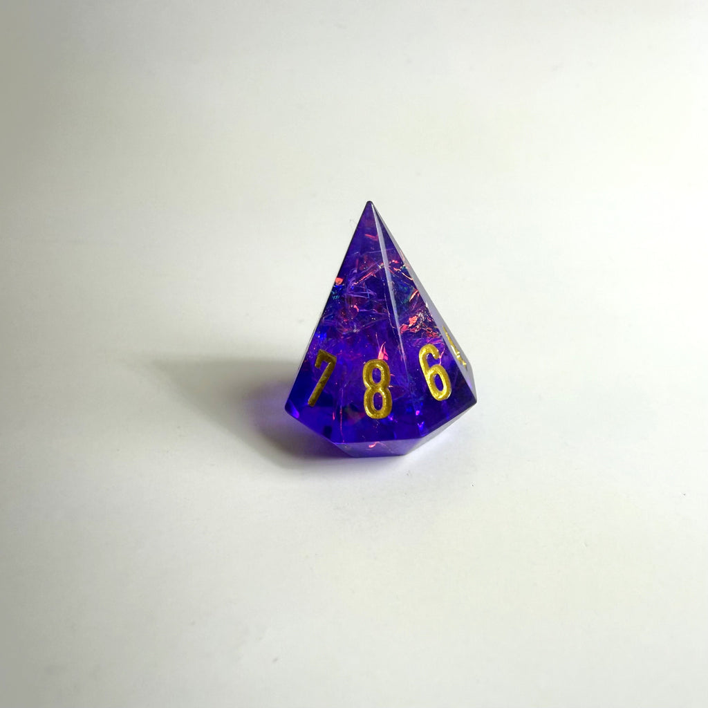 Set de dés en gemme Purple Life
