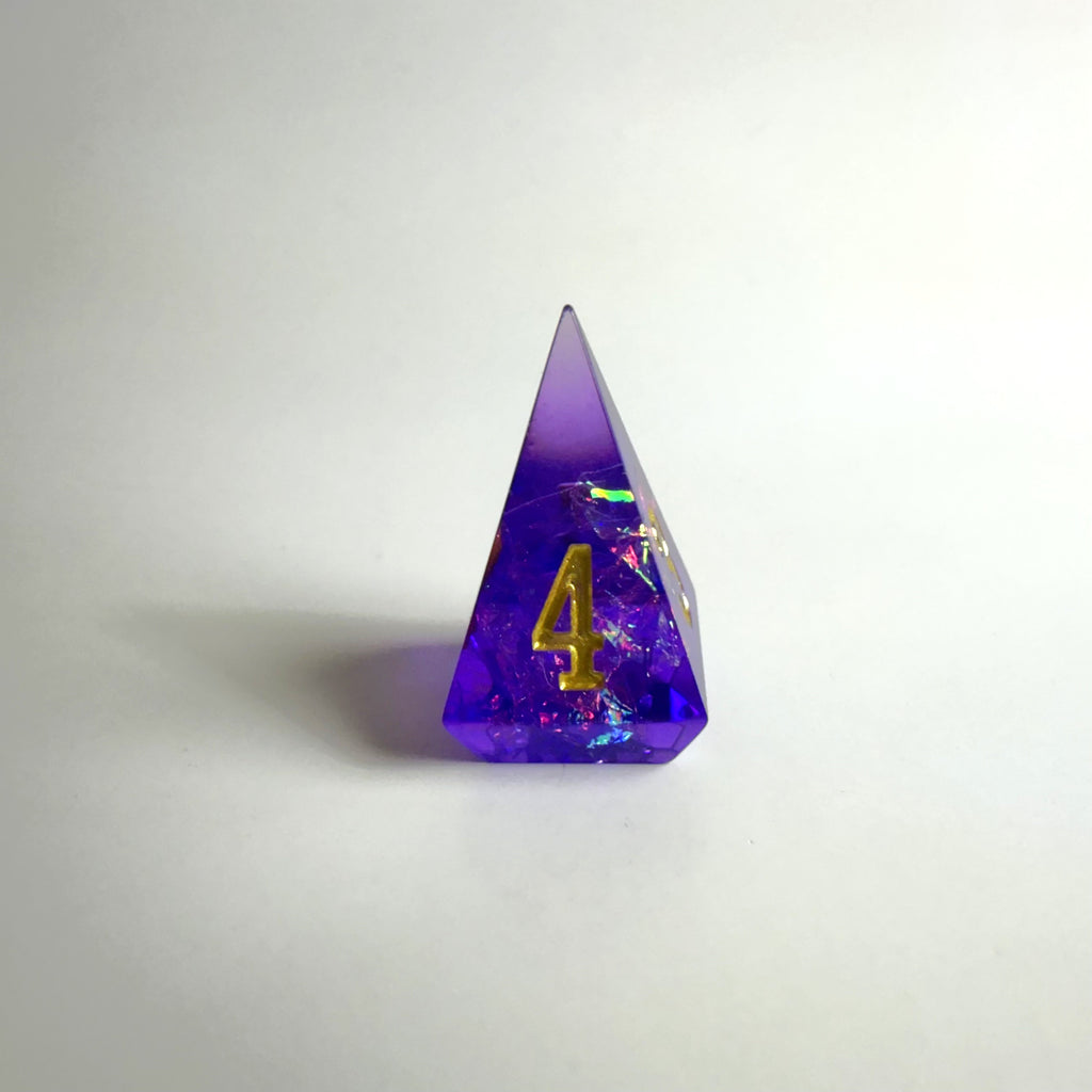 Set de dés en gemme Purple Life