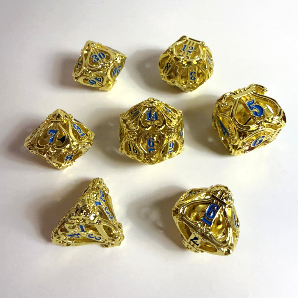 Set de dados de metal hueco Golden Bell