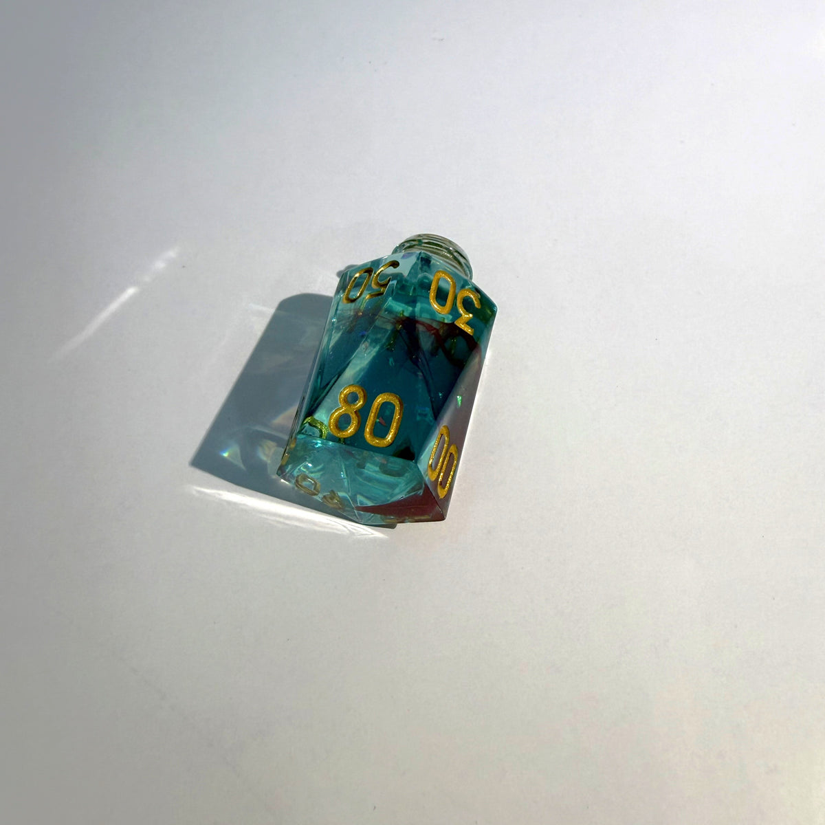 Blood With Foil Bottles Resin Dice Set
