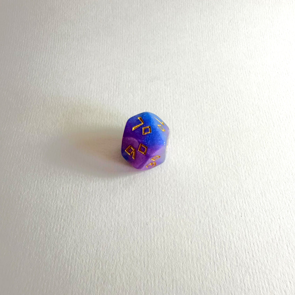 Nebula Song Acryl-Würfelset mit Gravur
