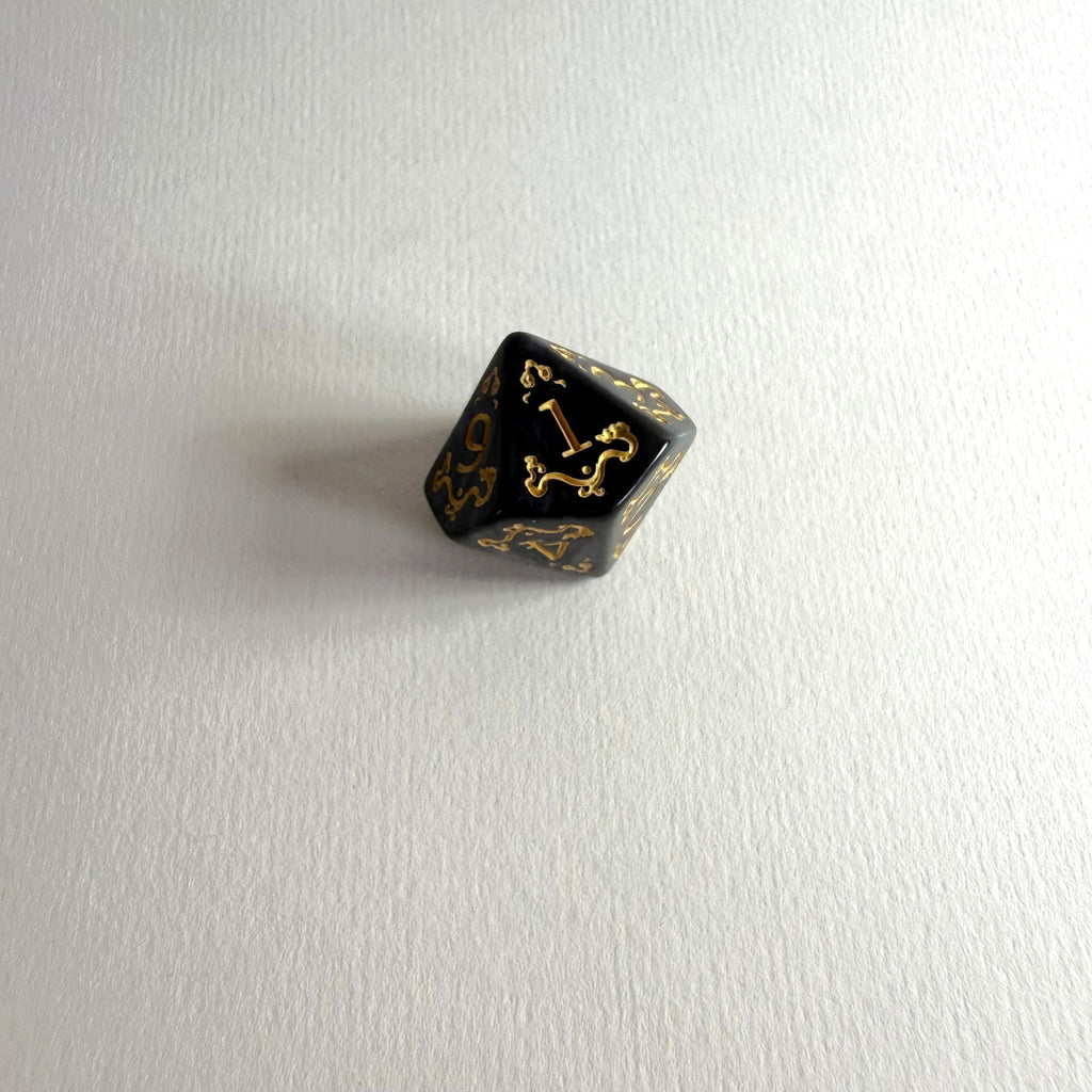Jeu de dés acryliques Black Mystic