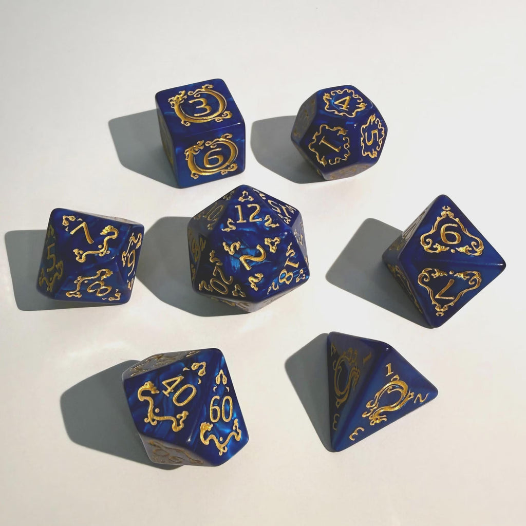 Royal Blue Mystic Acryl-Würfelset