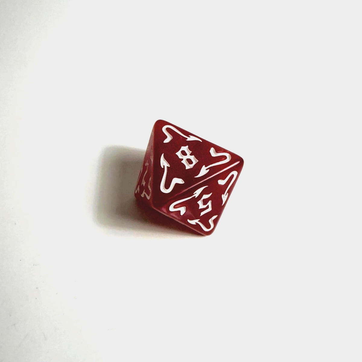 Acryl-Würfelset „Roter Drache“