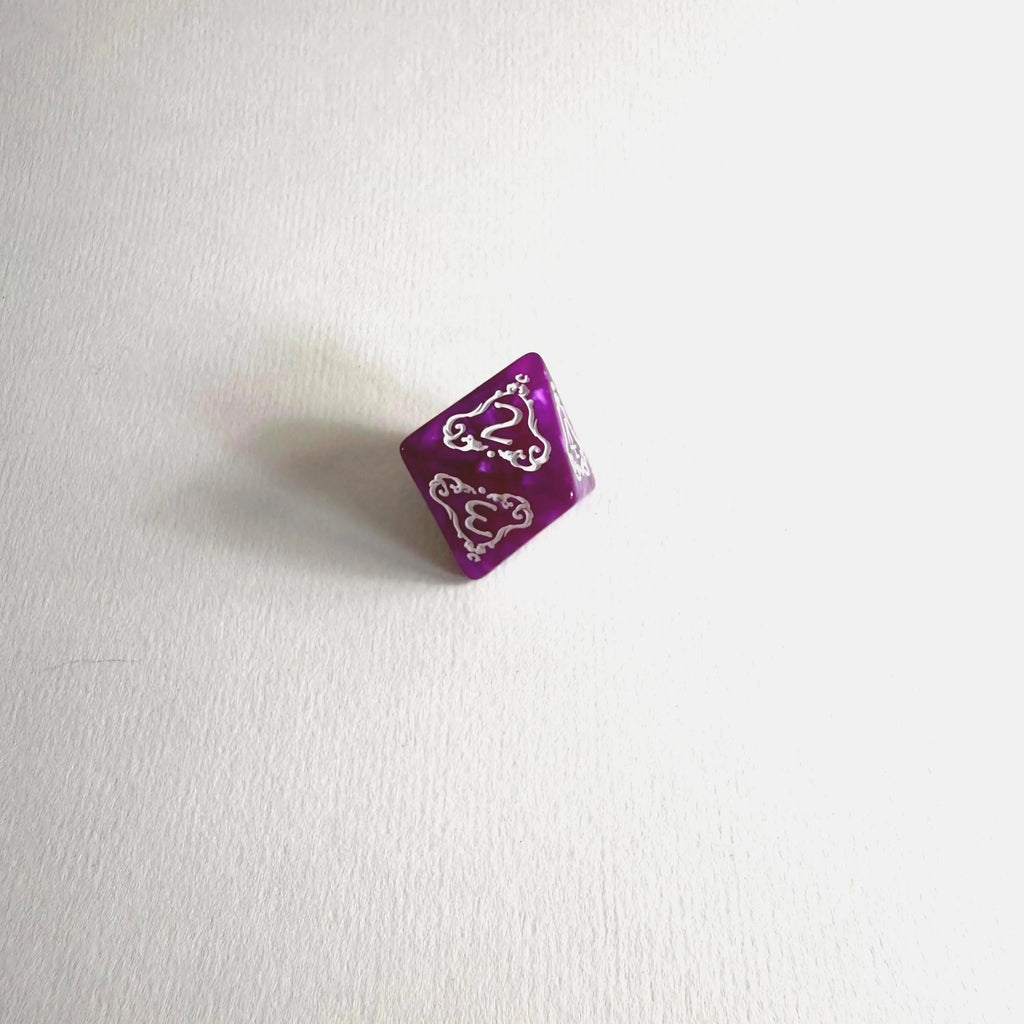 Magenta-mystisches Acryl-Würfelset