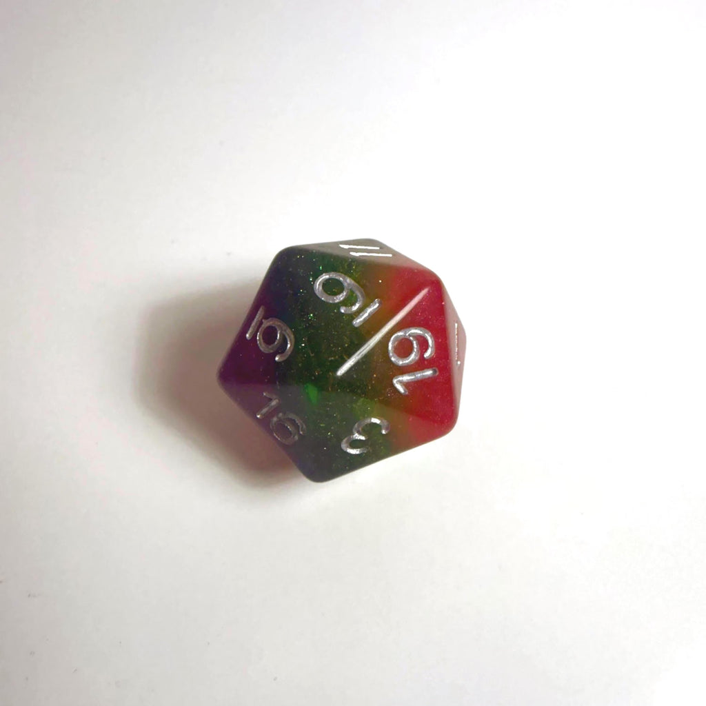 Rainbow Acrylic Dice Set