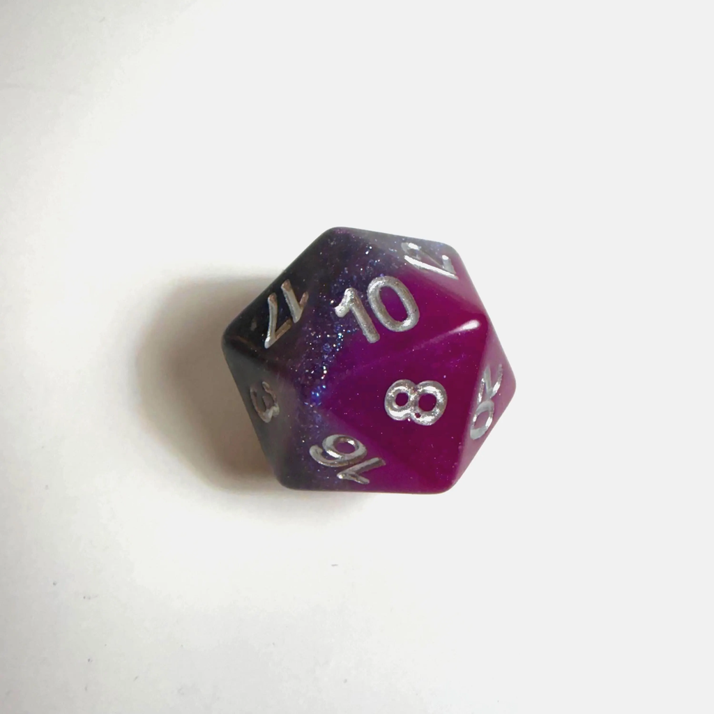 Set de dados acrílicos de la bandera del orgullo asexual