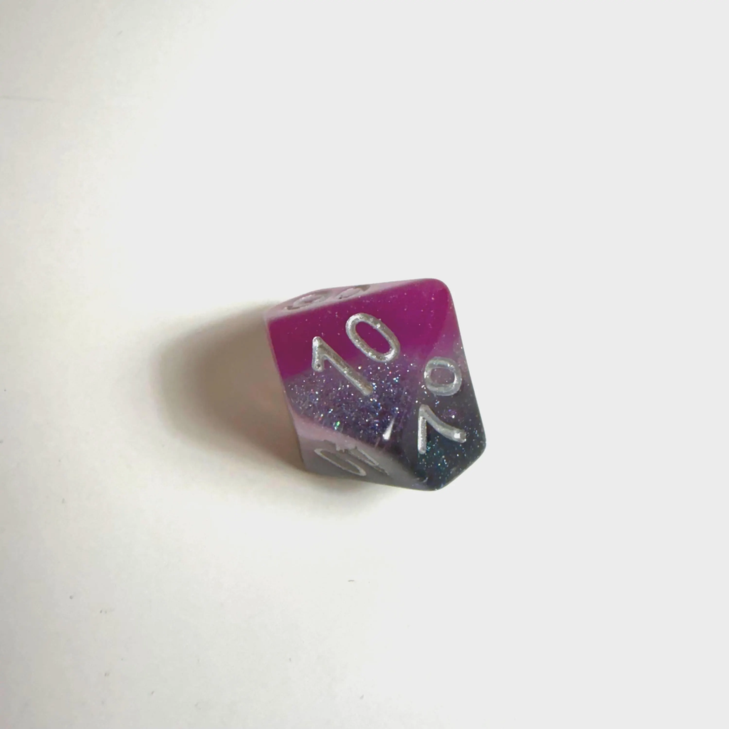 Set de dados acrílicos de la bandera del orgullo asexual