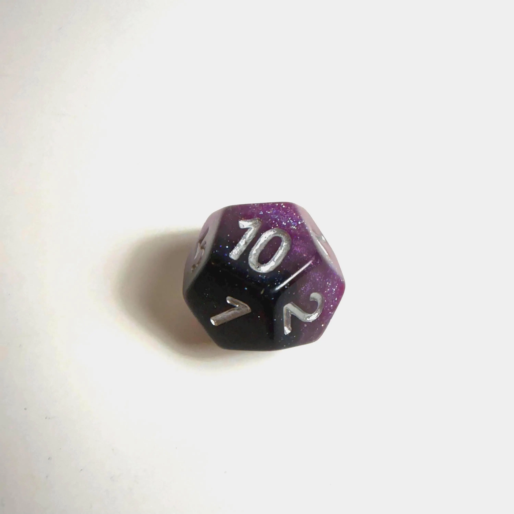 Set de dados acrílicos de la bandera del orgullo asexual