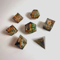 Set de dados artesanales de resina Autumnal Aether