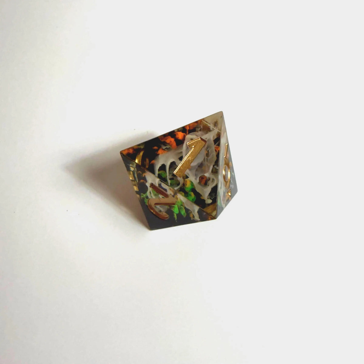 Set de dados artesanales de resina Autumnal Aether