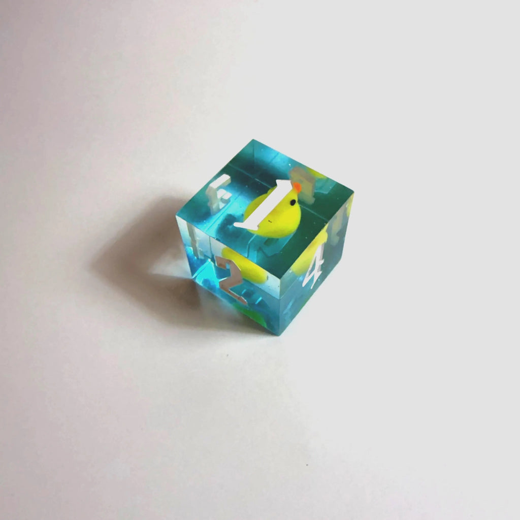 Blue Water Duck Handmade Resin Dice Set