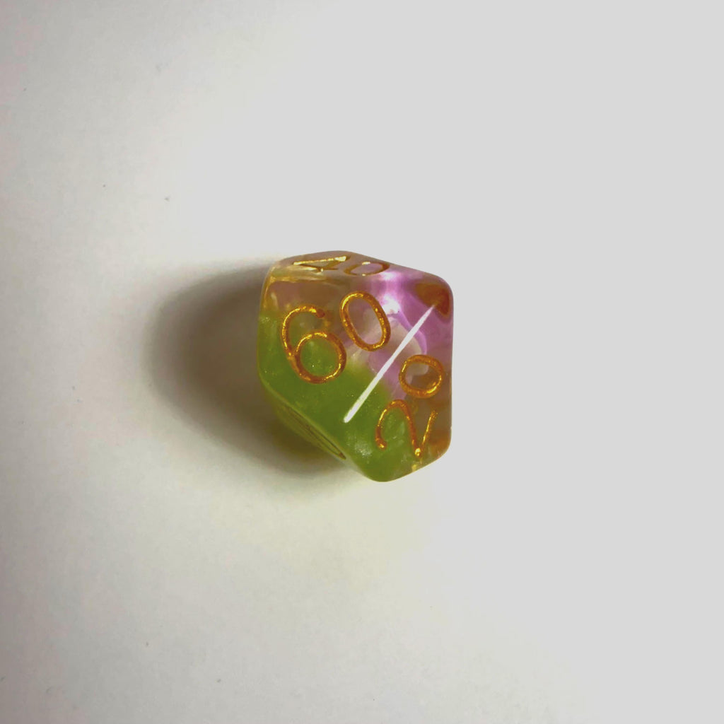 Purple Mushroom Acrylic Dice Set