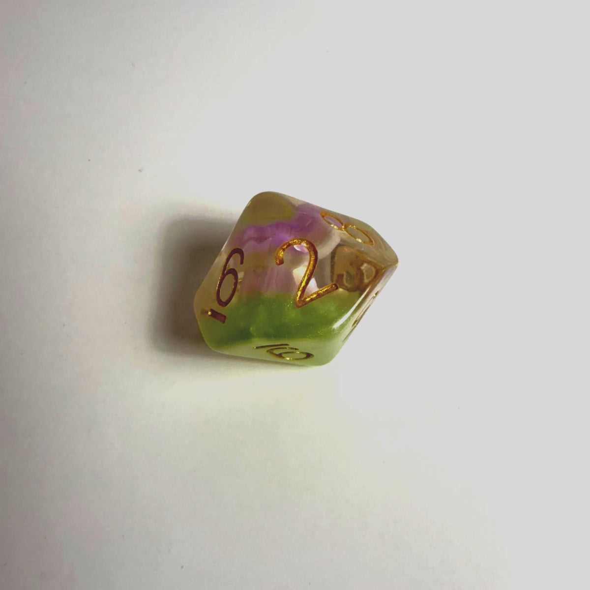 Purple Mushroom Acrylic Dice Set