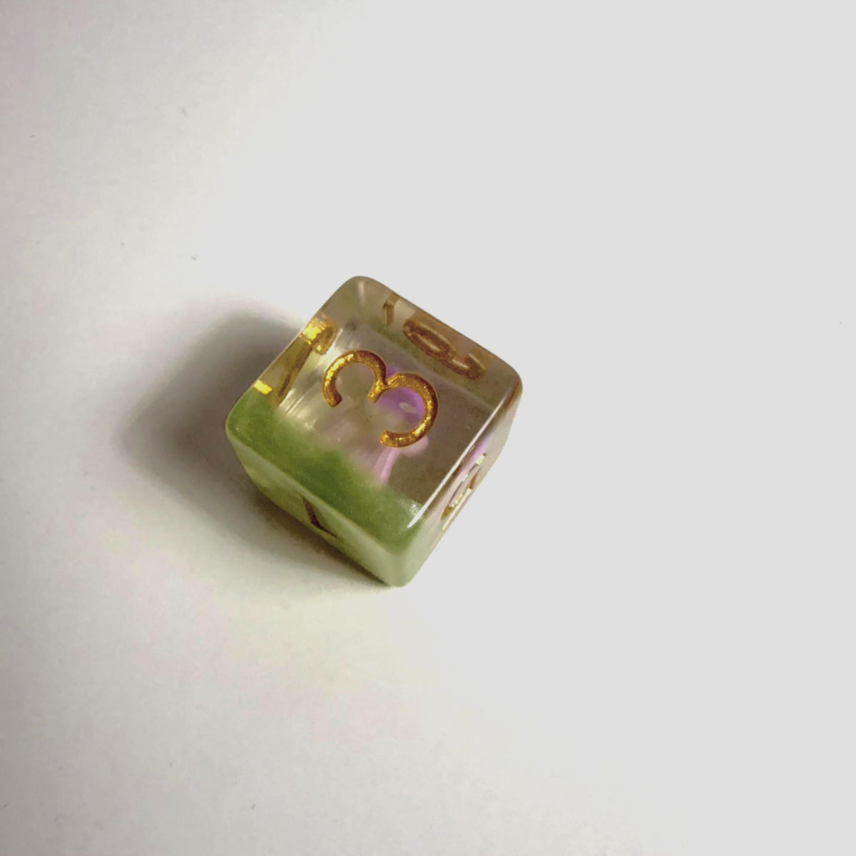 Purple Mushroom Acrylic Dice Set