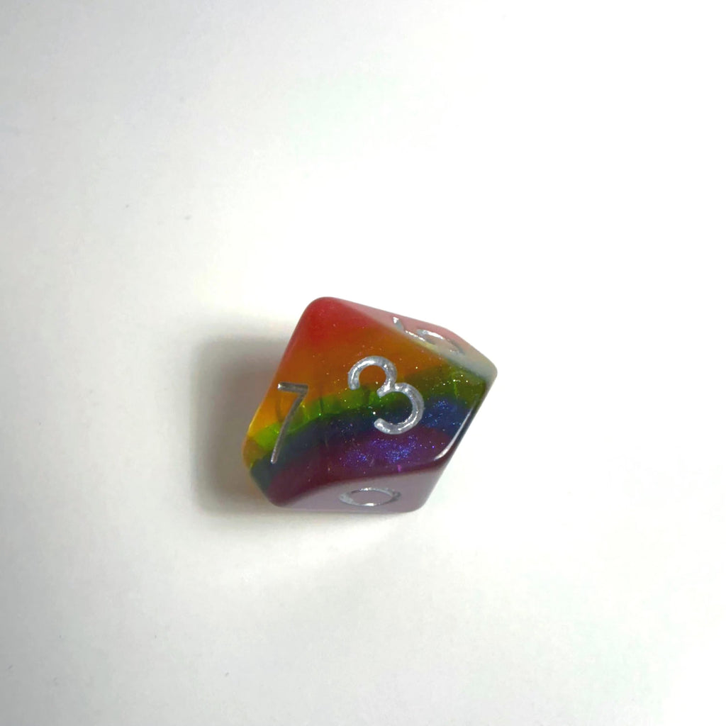 Rainbow Acrylic Dice Set