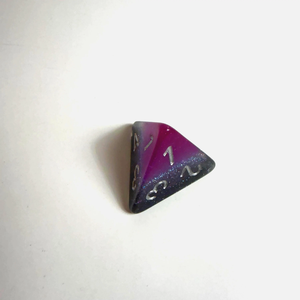 Set de dados acrílicos de la bandera del orgullo asexual