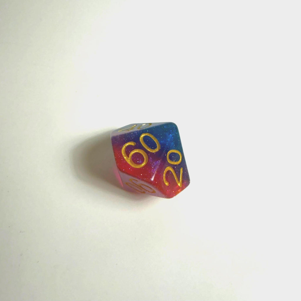 Bisexual Pride Flag Acrylic Dice Set