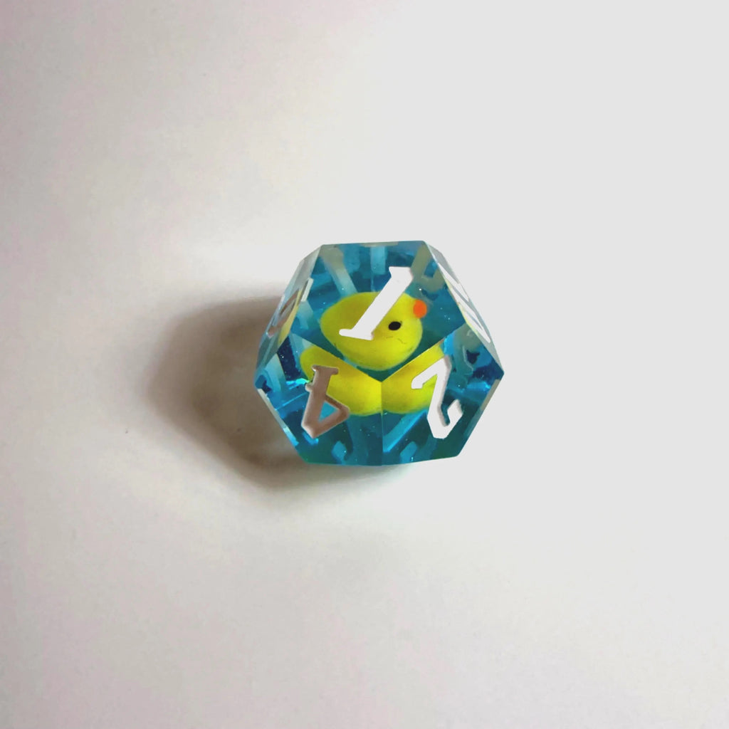 Blue Water Duck Handmade Resin Dice Set