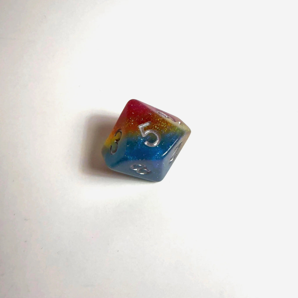 Set de dados de acrílico con la bandera del orgullo pansexual