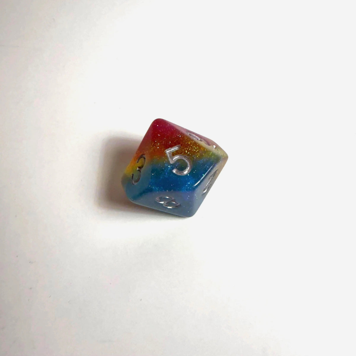 Set de dados de acrílico con la bandera del orgullo pansexual